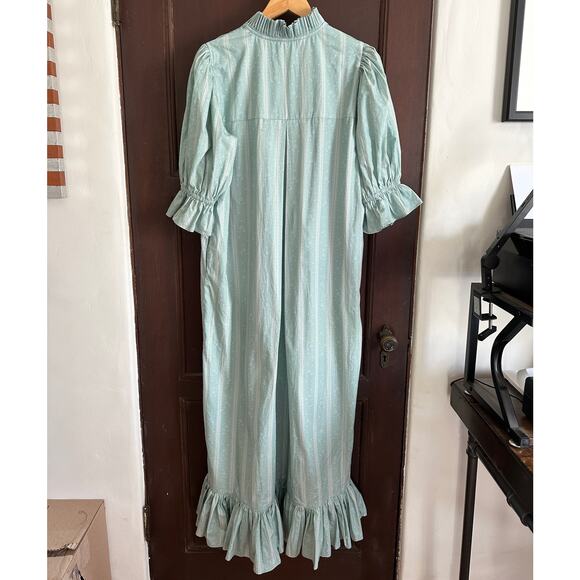 LILLOU | The Dream Collection Sage Green Maxi Dress Romantic Cottagecore Large - Picture 8 of 10